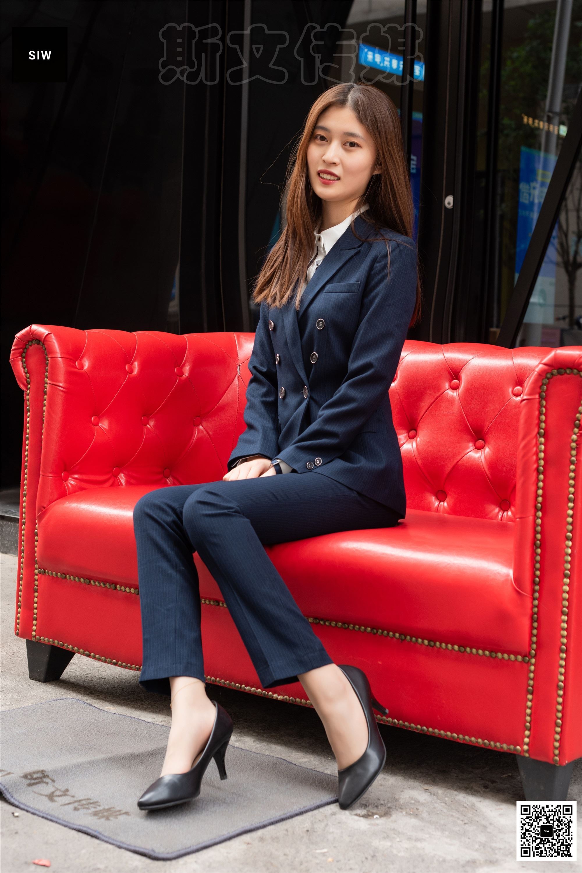 SIW斯文传媒 055 时尚气质OL职业双排扣西装制服 - 甄珍